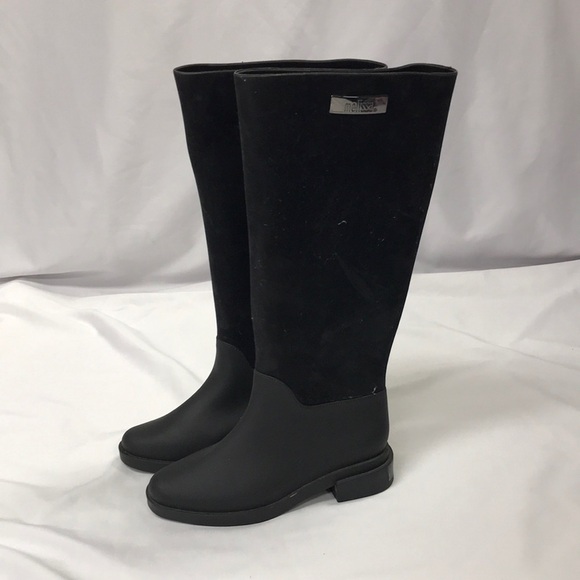 Melissa Black boots women’s size 7 - Picture 1 of 5